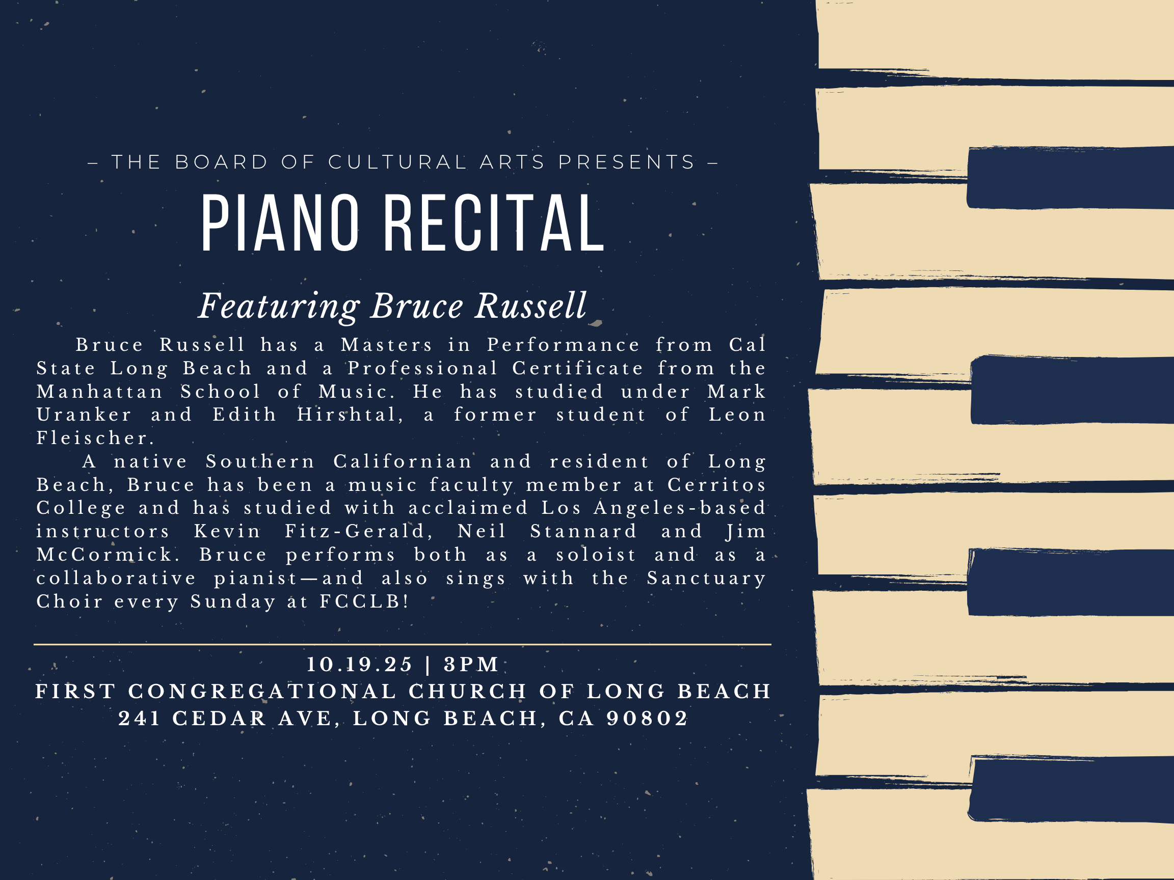 BOCA presents: Bruce Russell Piano Concert