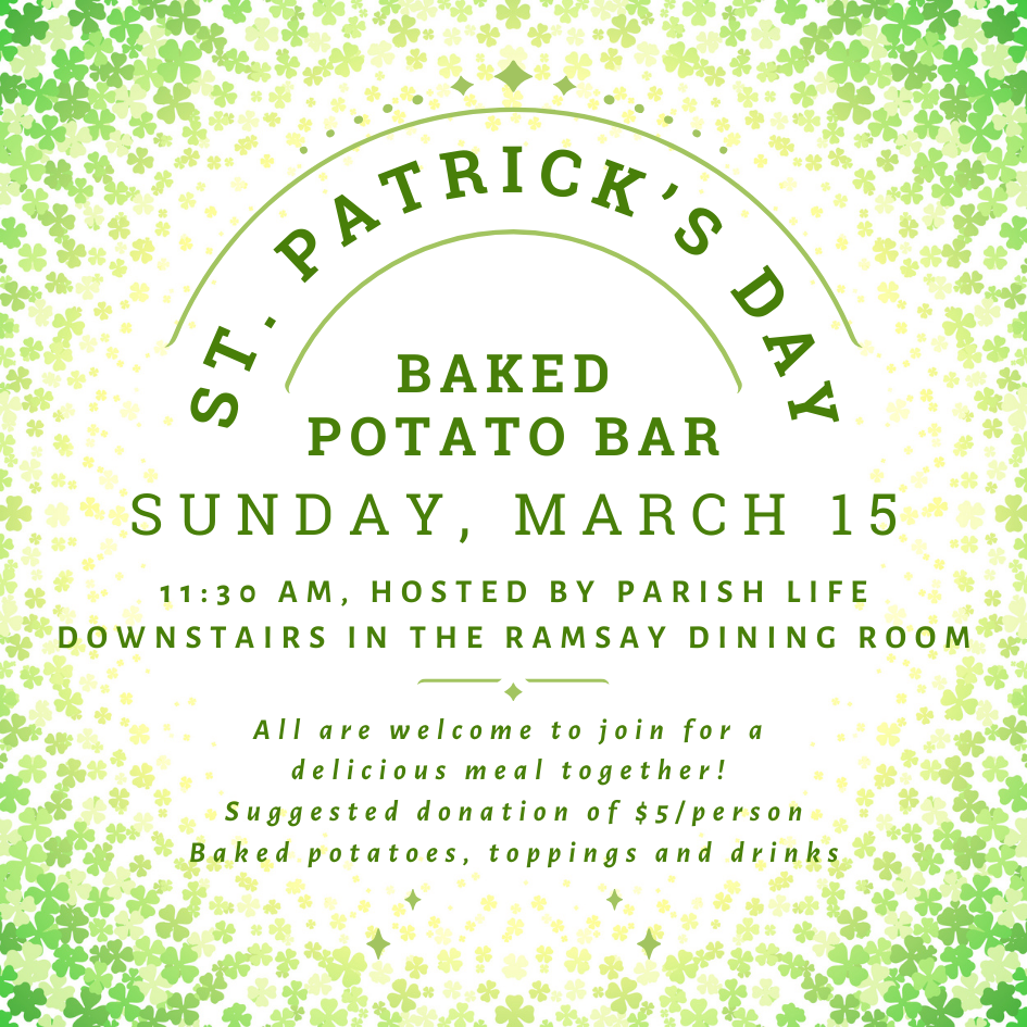 St. Patricks Day Baked Potato Bar