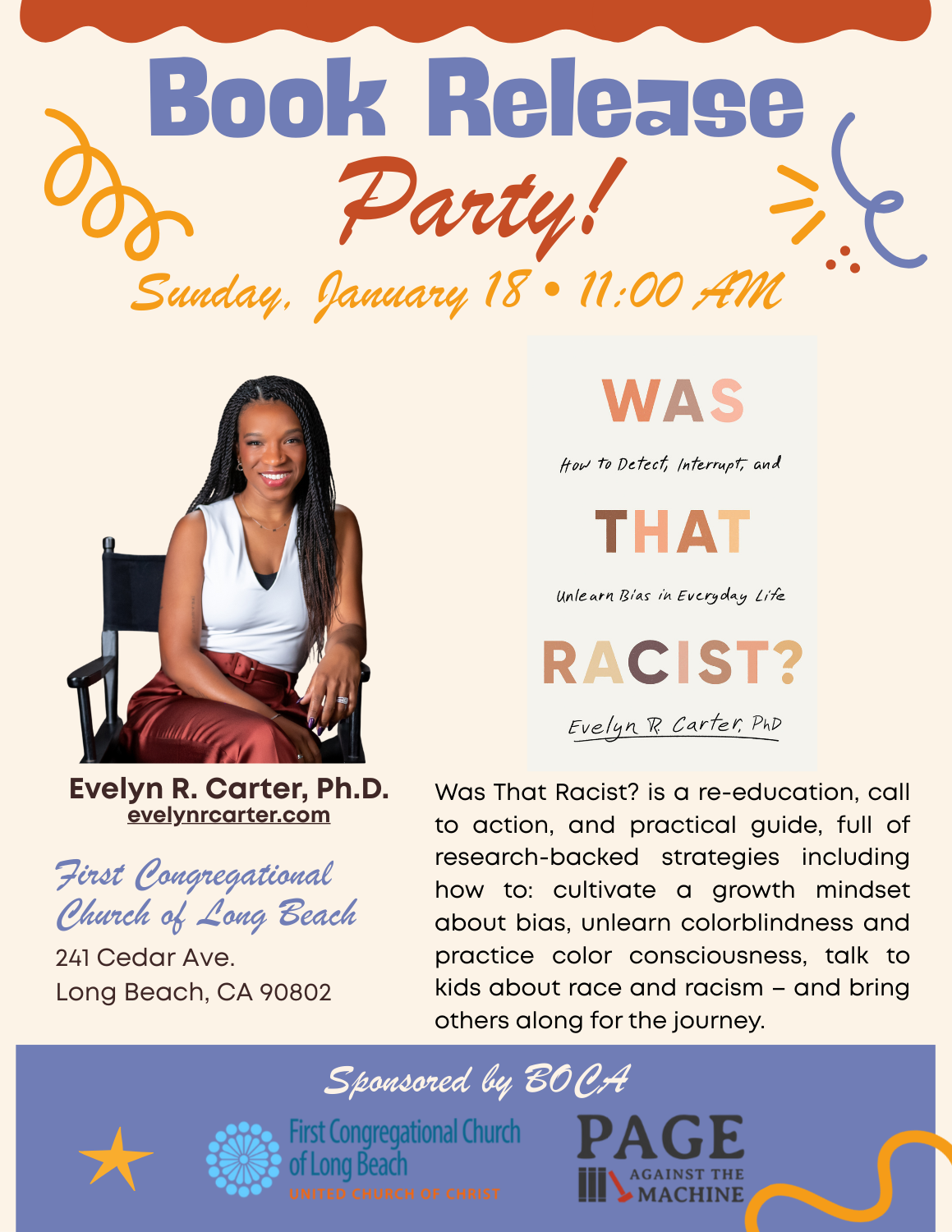 BOCA Welcomes Author Dr. Evelyn R. Carter to FCCLB